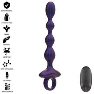 Vigoroso INTENSE - JACKIE VIBRATING ANAL PLUG MODELO 1 CONTROLE REMOTO