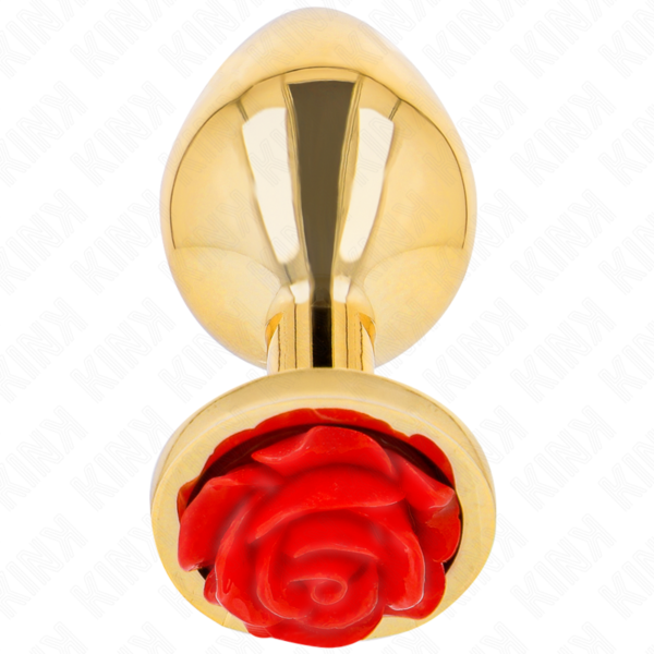 vVigoroso KINK - PLUG ANAL OURO ROSA VERMELHO TAMANHO S