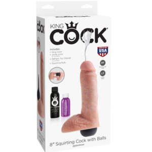Vigoroso KING COCK - PÊNIS EJACULADOR NATURAL REALISTA 20.32 CM