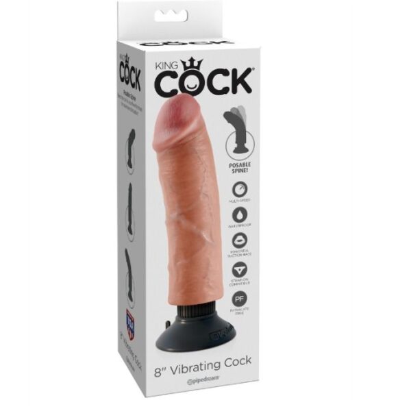 Vigoroso KING COCK - VIBRADOR DILDO 20.32 CM NATURAL