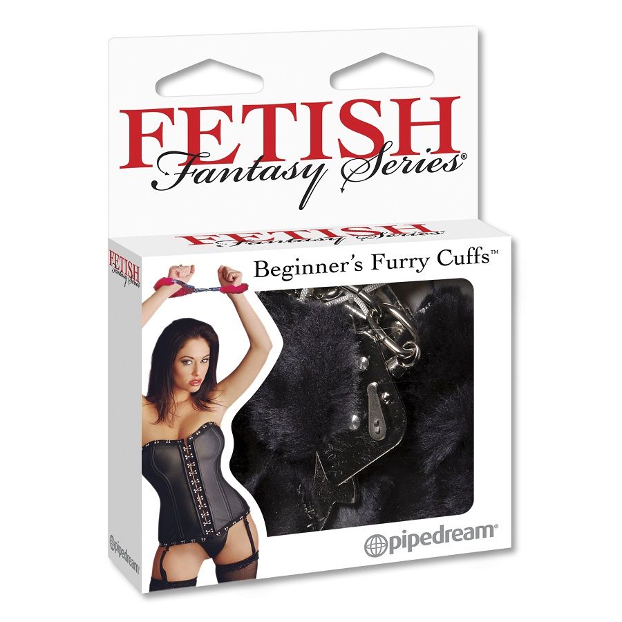 vVigoroso FETISH FANTASY SERIES - FURRY CUFFS PRETO