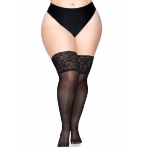 vVigoroso LEG AVENUE - STAY UPS SHEER THIGH HIGH PLUS SIZE