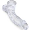 KING COCK - CLEAR PÊNIS CURVADO REALISTA COM BOLAS 16.5 CM TRANSPARENTE - Image 2