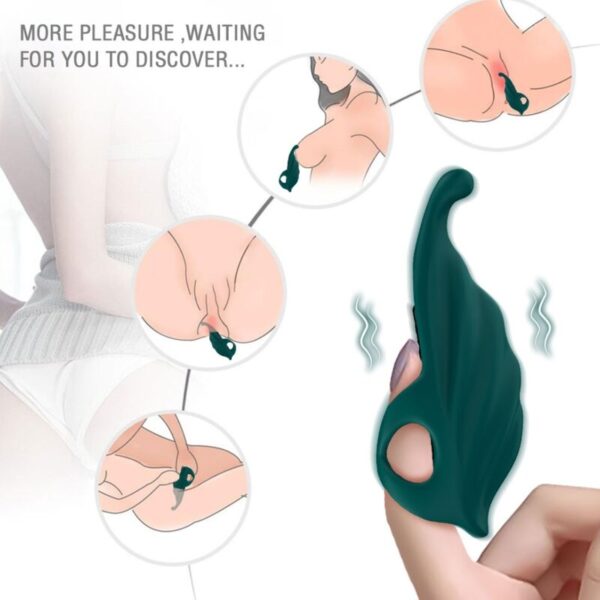 Vigoroso ARMONY - ESTIMULADOR DE DEDO E VIBRADOR VERDE