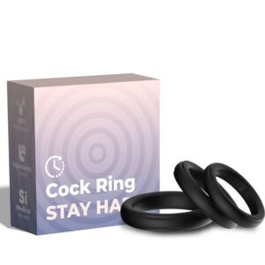Vigoroso ARMONY - ANEL TRIPLO DE SILICONE PRETO