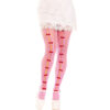 vVigoroso LEG AVENUE - MEIAS COM ABERTURAS CORAÇÃO E LAÇOS ROSA