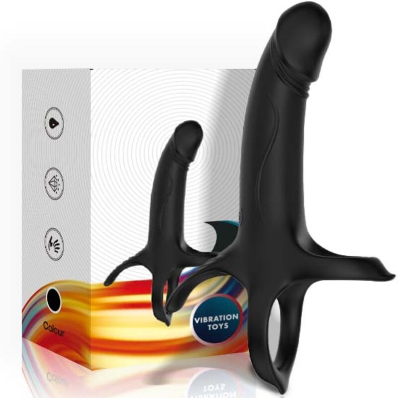 Vigoroso ARMONY - DILDO COM ANEL E VIBRADOR PRETO