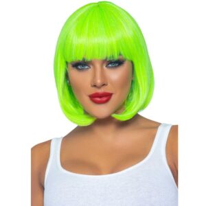 vVigoroso LEG AVENUE - PERUCA BOB FLUORESCENTE VERDE NEON