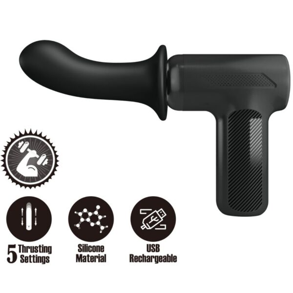Vigoroso PRETTY LOVE - DJ DOCTOR MASSAGER 5 CONFIGURAÇÕES PRETO