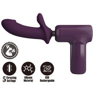 Vigoroso PRETTY LOVE - DJ SCHOLAR MASSAGER 5 CONFIGURAÇÕES ROXO