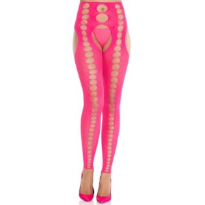 vVigoroso LEG AVENUE - MEIAS OPACAS SEM ALÇAS E SEM COSTURAS ROSA NEON