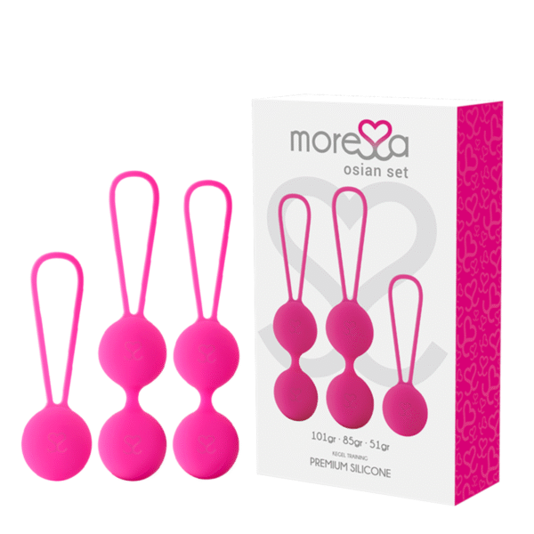 Vigoroso MORESSA - CONJUNTO OSIAN PREMIUM SILICONE ROSA (Osian One - 51 g | Osian Two - 101 g | Osian Three 85 g)