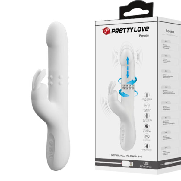 Vigoroso PRETTY LOVE - VIBRADOR REESE COM ROTAO DE PRATA