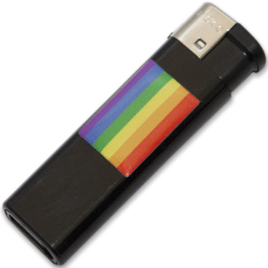 vVigoroso PRIDE - PRETO MAIS CLARO COM BANDEIRA LGBT