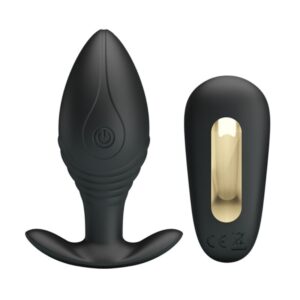 Vigoroso PRETTY LOVE - VIBRADOR RECARREGVEL REGINA ANAL PLUG PRETO