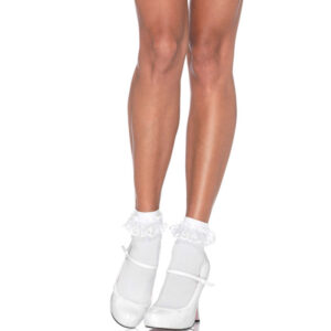 vVigoroso LEG AVENUE - MEIAS DE RENDA BRANCA