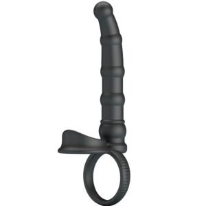 Vigoroso PRETTY LOVE - ANEL VIBRATÓRIO PARA PÊNIS TATUM COM PLUG 10 VIBRAÇÕES PRETO
