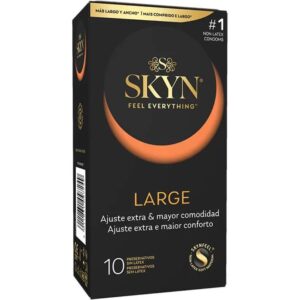 Vigoroso - SKYN - PRESERVATIVOS GRANDES COM AJUSTE EXTRA 10 UNIDADES
