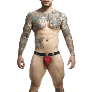 vVigoroso MOB - DNGEON VERMELHO JOCKSTRAP COM CORRENTES TAMANHO ÚNICO