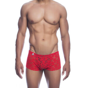 vVigoroso MOB - BOXER DE RENDA VERMELHA TAMANHO L/XL