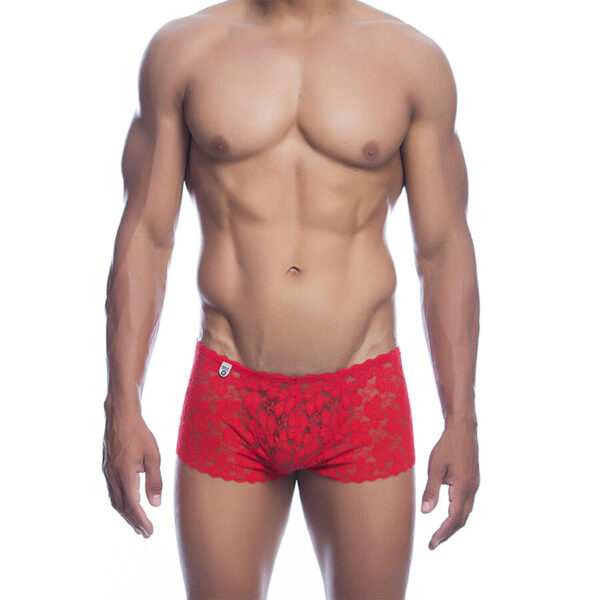 vVigoroso MOB - BOXER DE RENDA VERMELHA TAMANHO L/XL