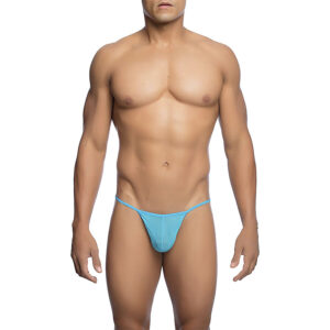 vVigoroso MOB - TANGA TRANSPARENTE EM FORMATO T AQUA TAMANHO L/XL