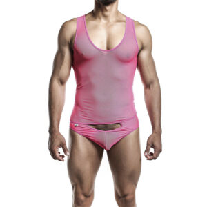 vVigoroso MOB - BODYSHEER ROSA TRANSPARENTE TAMANHO L/XL