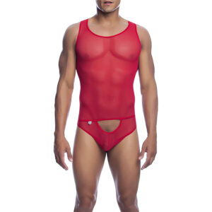 vVigoroso MOB - BODYSHEER VERMELHO TRANSPARENTE TAMANHO L/XL