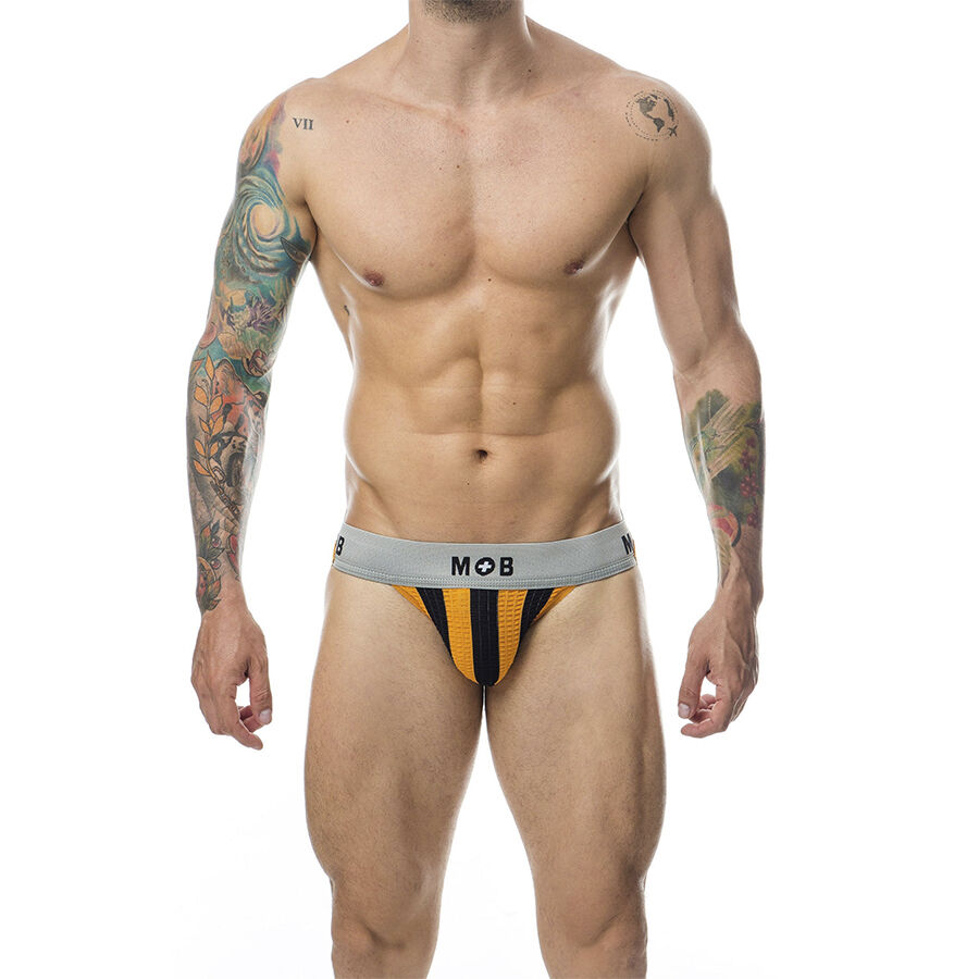 vVigoroso MOB - CALÇA CLASSIC JOCK STRIPE LARANJA TAMANHO G
