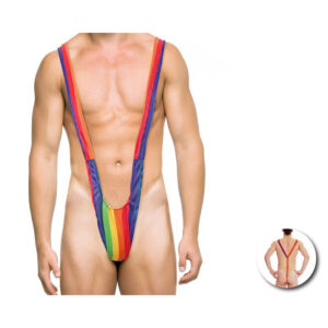 vVigoroso PRIDE - TRIQUÍNI MASCULINO COM BANDEIRA DO ARCO-ÍRIS