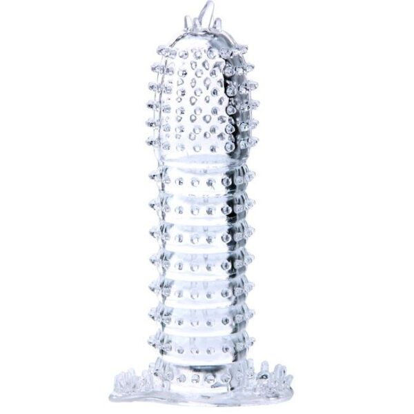 Vigoroso BAILE - BAINHA PARA PÉNIS COM PONTOS ESTIMULANTES TRANSPARENTE 14 CM