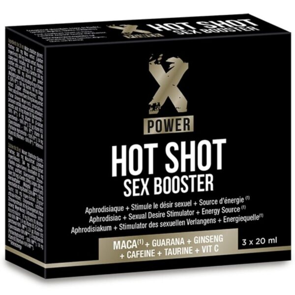 vVigoroso X POWER - HOT SHOT SEX BOOSTER AUMENTA LIBIDO 3 X 20 ML