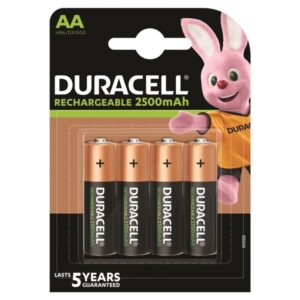 vVigoroso DURACELL - BATERIA RECARREGVEL HR6 AA 2500mAh 4 UNIDADE