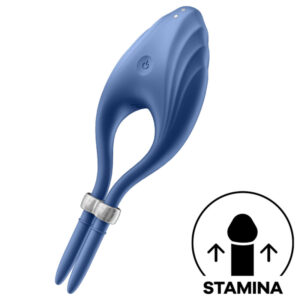 Vigoroso SATISFYER - VIBRADOR DE ANEL DUELISMO AZUL