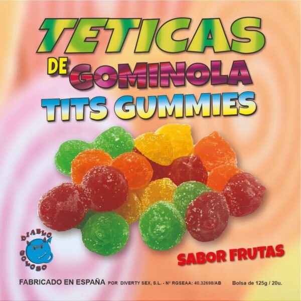 vVigoroso DIABLO GOLOSO - TETINAS DE GOMA SORTIDAS DE AÚCAR
