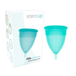 vVigoroso STERCUP - COPO MENSTRUAL DE SILICONE FDA AQUAMARINE - TAMANHO S