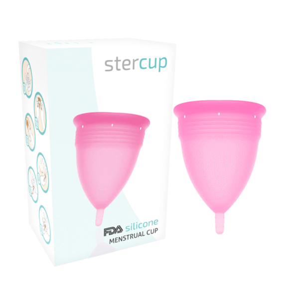vVigoroso STERCUP - COPO MENSTRUAL DE SILICONE FDA ROSA - TAMANHO S