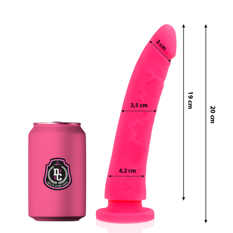 Vigoroso DELTA CLUB -TOYS DILDO MÉDICO ROSA SILICONE 20 CM -O- 4 CM