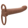 CALEXOTICS - MAXX RIBBED DUAL PENETRATOR 10 VIBRAÇÕES MARROM - Image 3