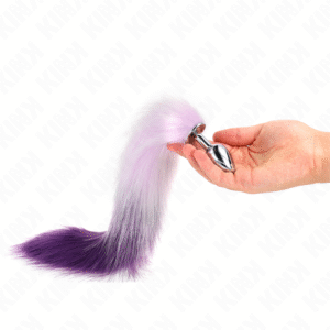 vVigoroso KINK - PLUG ANAL TAMANHO S 7 X 3 CM COM CAUDA SINTÉTICA 40 CM ROXO