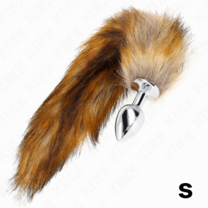 vVigoroso KINK - PLUG ANAL TAMANHO S 7 X 3 CM COM CAUDA SINTÉTICA 40 CM MARROM