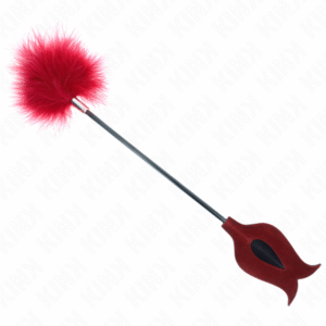 vVigoroso KINK - PENAS DE CÓCEGAS COM REMO FORMA DE ROSA 8 CM