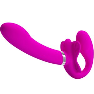 Vigoroso PRETTY LOVE - VIBRADOR VALERIE DOUBLE STRAP-ON 12 VIBRAÇÕES ROXO