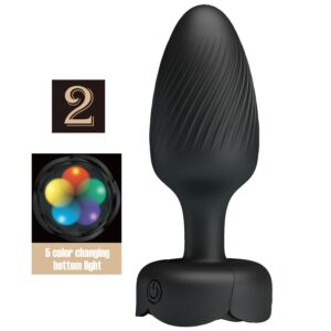 Vigoroso PRETTY LOVE - VARIAN ANAL PLUG COM LUZ LED PRETO 10