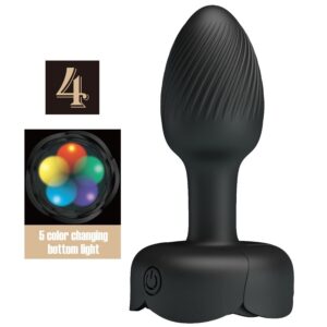 Vigoroso PRETTY LOVE - OLMAN PLUG ANAL COM LUZ LED PRETO 8