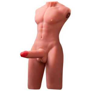 Vigoroso XISE - JASON MEIO CORPO TORSO MASCULINO REALISTA COM IMPULSO E VIBRAÇÃO 55 CM