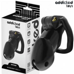 vVigoroso ADDICTED TOYS LOCKED - GAIOLA DE PÊNIS CELL MINDNIGHT TAMANHO L
