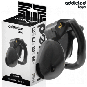 vVigoroso ADDICTED TOYS LOCKED - GAIOLA PARA PÊNIS CELL MINDNIGHT TAMANHO S 4.8 CM