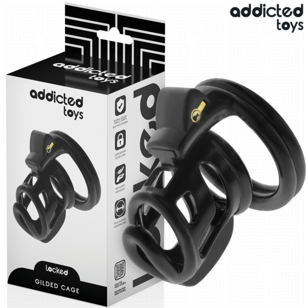 vVigoroso ADDICTED TOYS LOCKED - GAIOLA GILDEN GAIOLA PARA PÊNIS 8