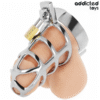 ADDICTED TOYS LOCKED - GAIOLA DE PÊNIS DE METAL COM TRAVA DE PRATA TAMANHO S - Image 3